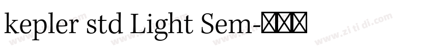 kepler std Light Sem字体转换
